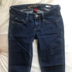 Arizona super skinny dark wash jeans size 0 short
